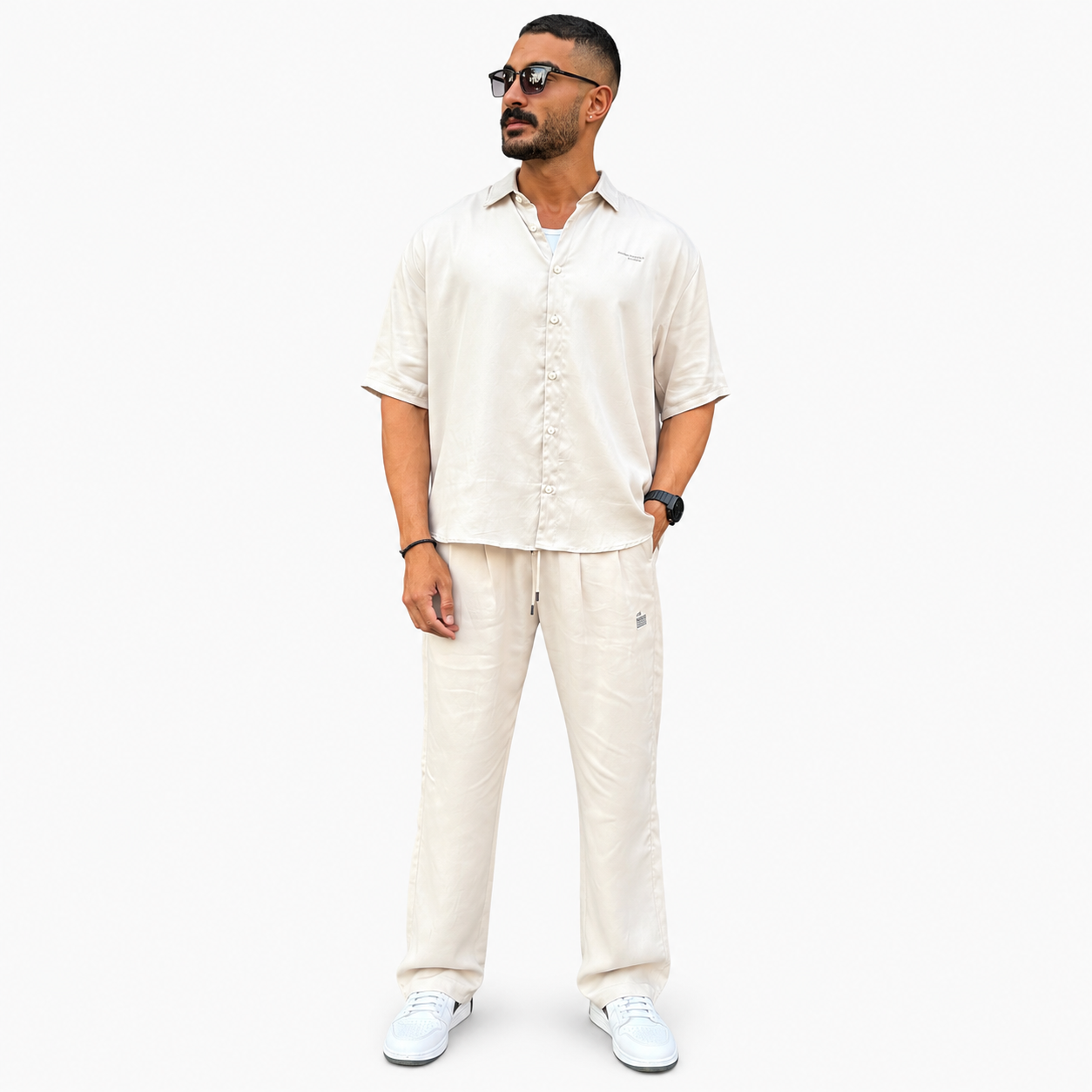 ست پیراهن و شلوار کمر کش